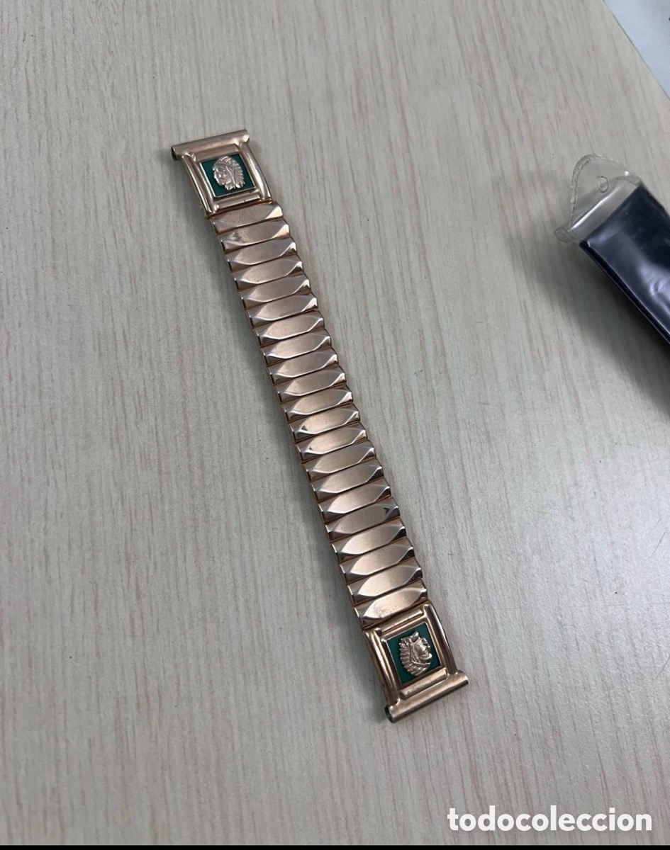 Vintage: ✅ Pulsera Bracelete 88 Para Reloj Con Ancla Laminado En Oro A Estrenar Vintage