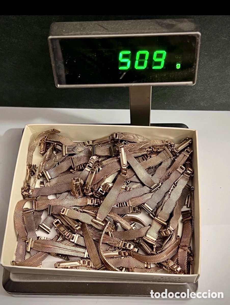 Vintage: ✅ Lot 509 GRAMS of Filled Gold Plated Watch Bracelets old stock watchmaking Nos