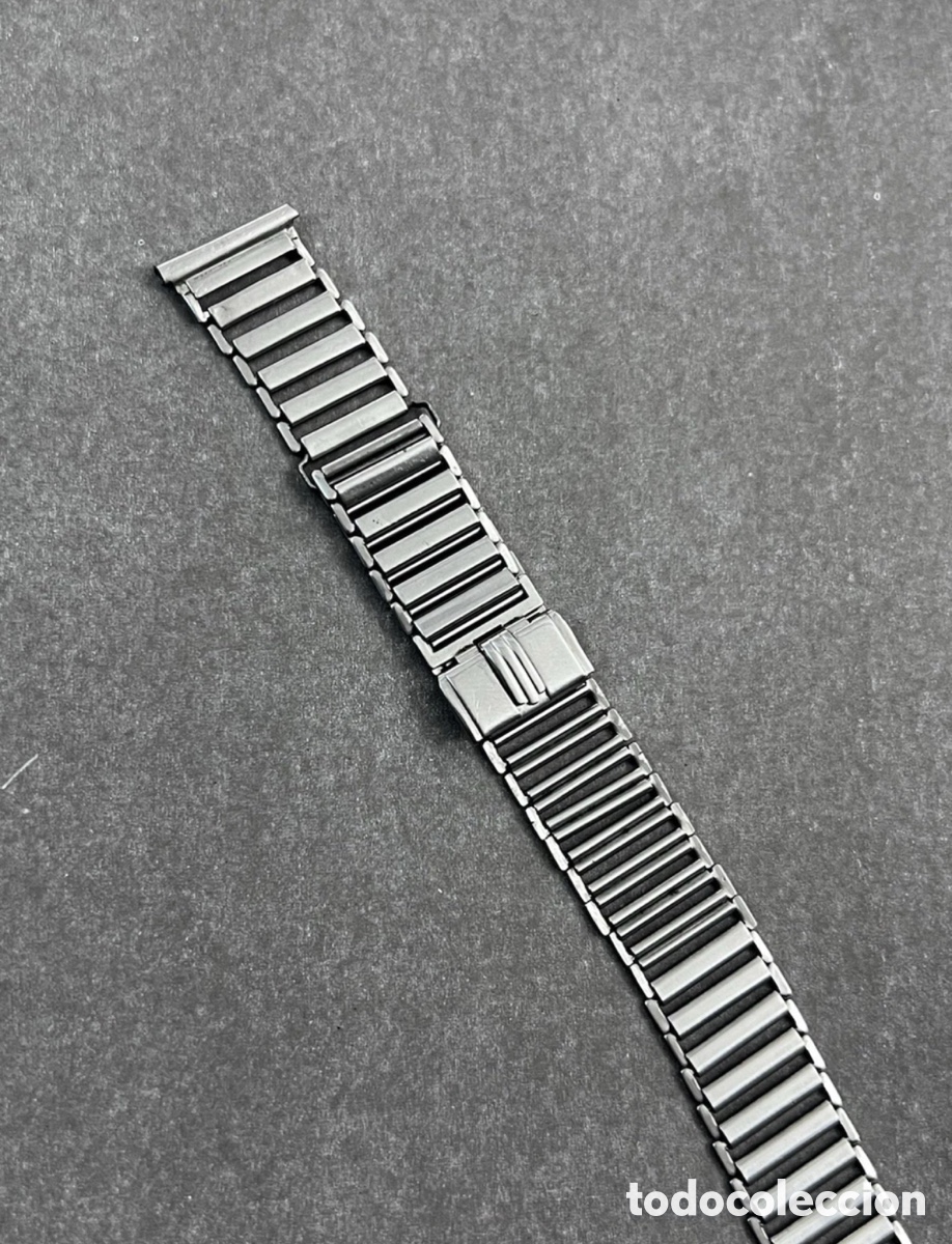 Vintage: ✅ Pulsera militar Bonklip estilo bamb&uacute; de 17 mm de acero inoxidable