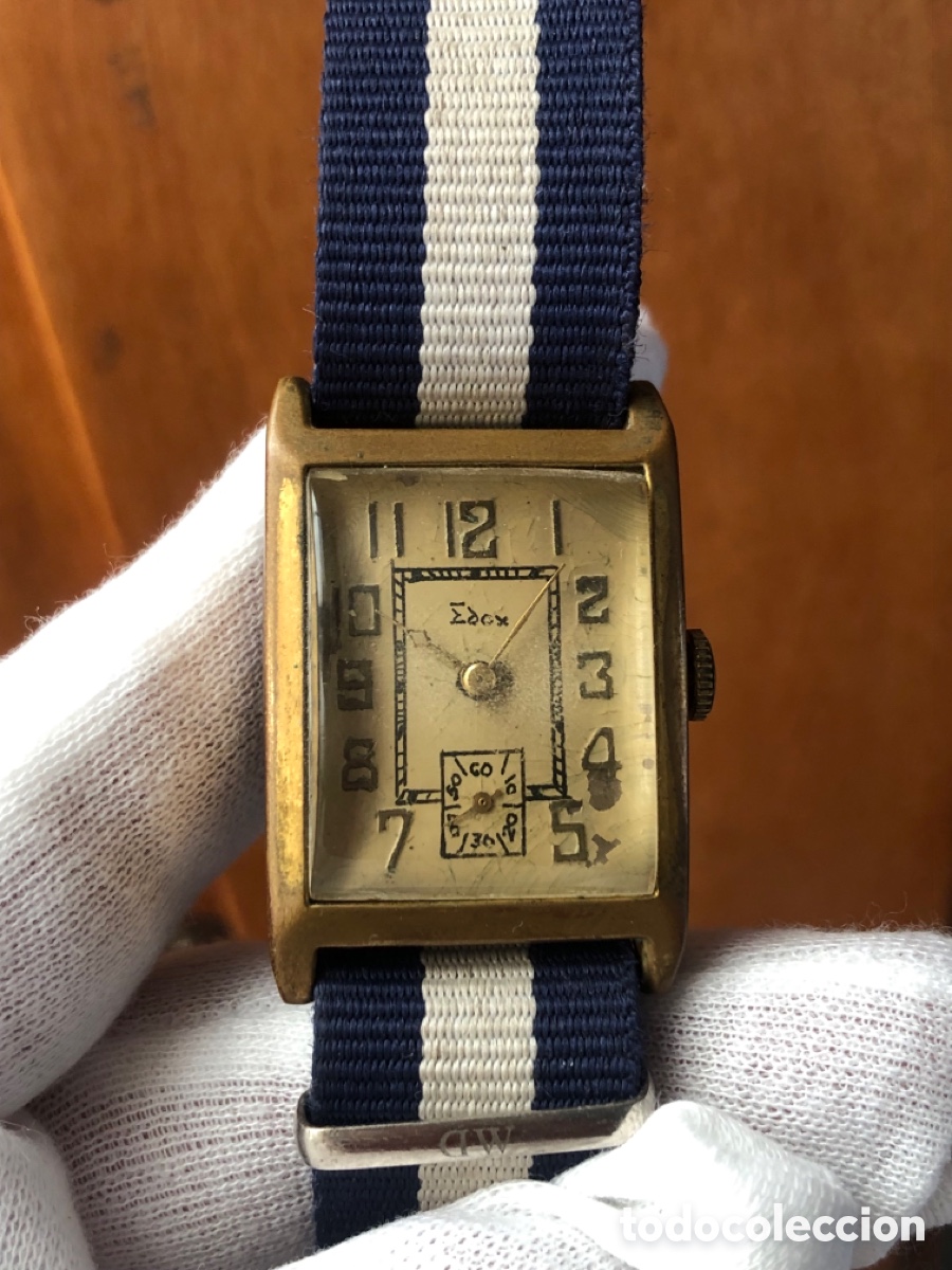 Vintage: Reloj edox art deco a&ntilde;os 40/ 50