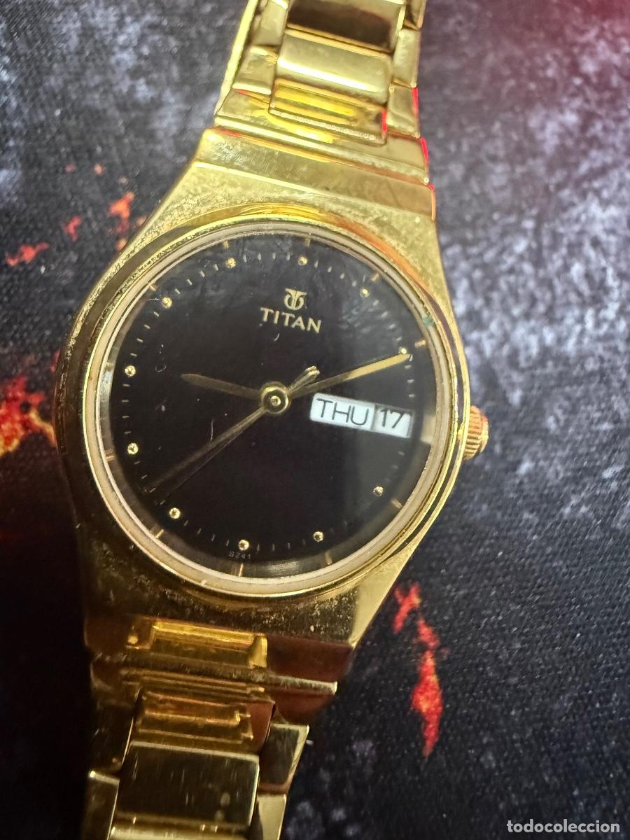 Vintage: ⌚ TITAN VINTAGE DORADO CON CALENDARIO &ndash; ELEGANCIA CL&Aacute;SICA ATEMPORAL