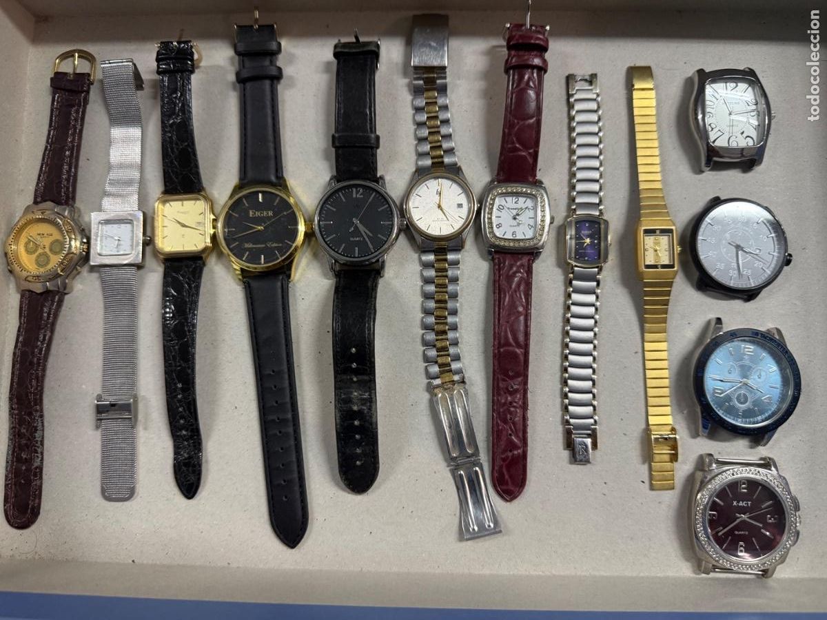 Vintage: LOTE DE 13 RELOJES FUNCIONANDO &ndash; BATER&Iacute;AS NUEVAS &ndash; VINTAGE + ELEGANTES + COLECCI&Oacute;N