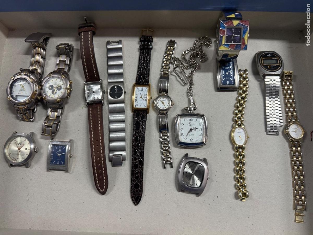 Vintage: LOTE DE 15 RELOJES VINTAGE / COLECCI&Oacute;N / RELOJER&Iacute;A ANTIGUA