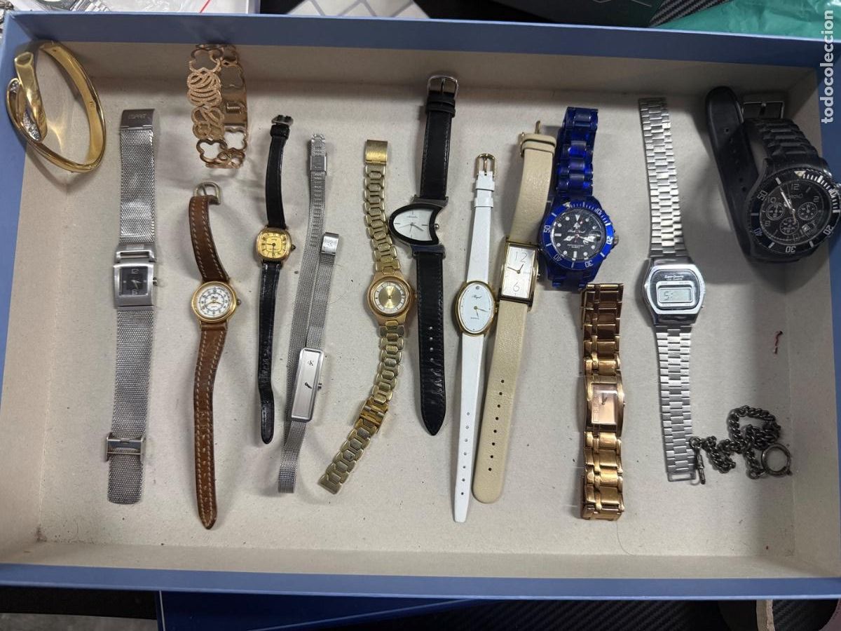 Vintage: ⌚ LOTE RELOJES VINTAGE / CALVIN KLEIN / ESPRIT / DIGITAL RETRO / COLECCI&Oacute;N lote 3