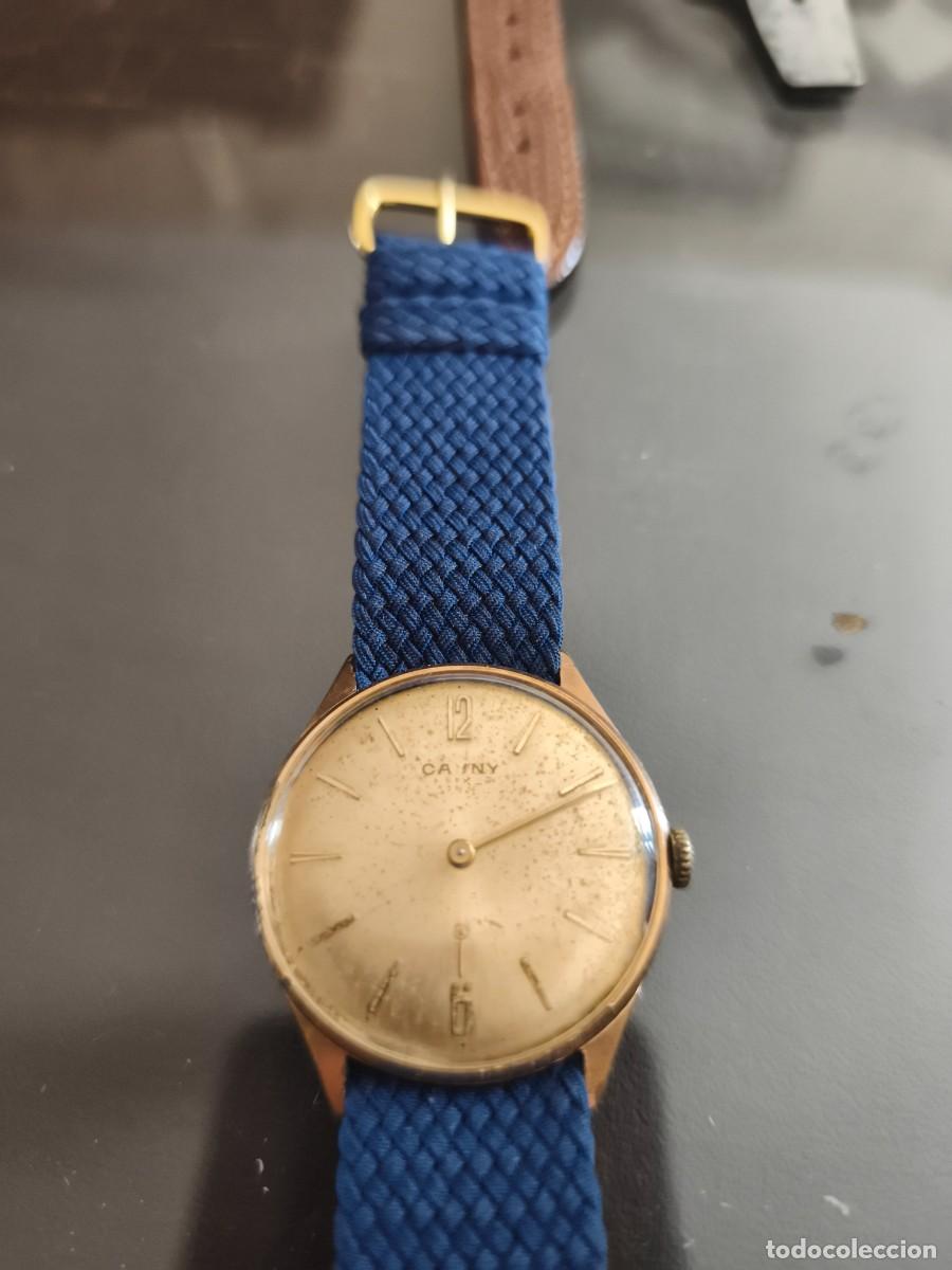 Vintage: Reloj Cauny de Luxe plaque de oro 35mm. de esfera sin contar corona funcionando correctamente