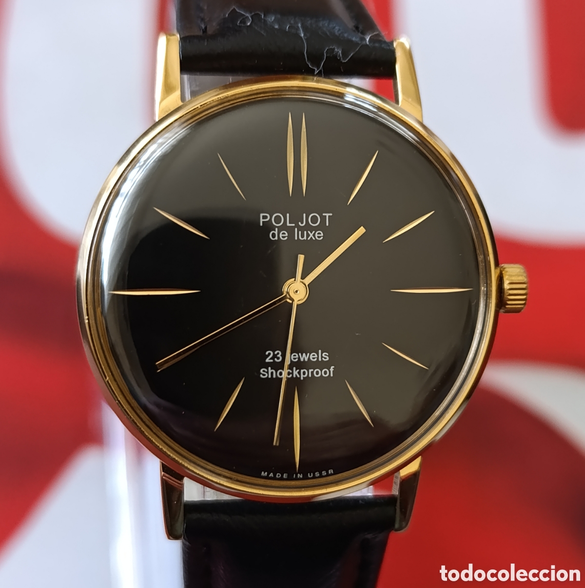 Vintage: Nuevo elegante reloj Poljot de Luxe de traje ultrafino fabricado en Uni&oacute;n Sovi&eacute;tica URSS Rusia