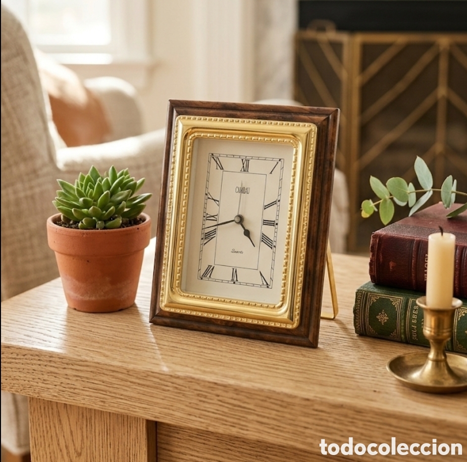 Vintage: CAMBAU Retro &ndash; Madera, dorado y n&uacute;meros romanos