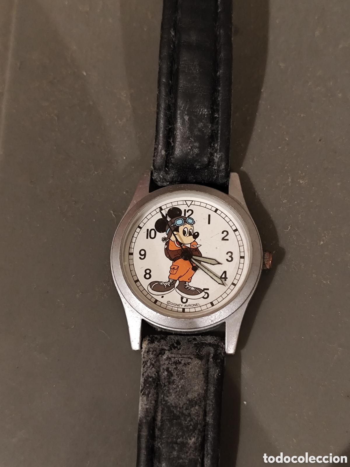 Vintage: Reloj Mickey piloto Disney Avronel - Foto 3