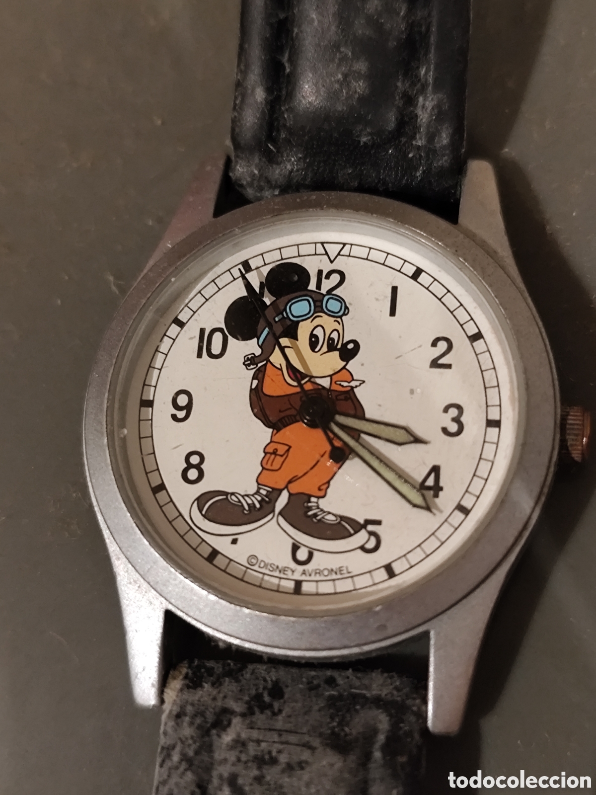 Vintage: Reloj Mickey piloto Disney Avronel