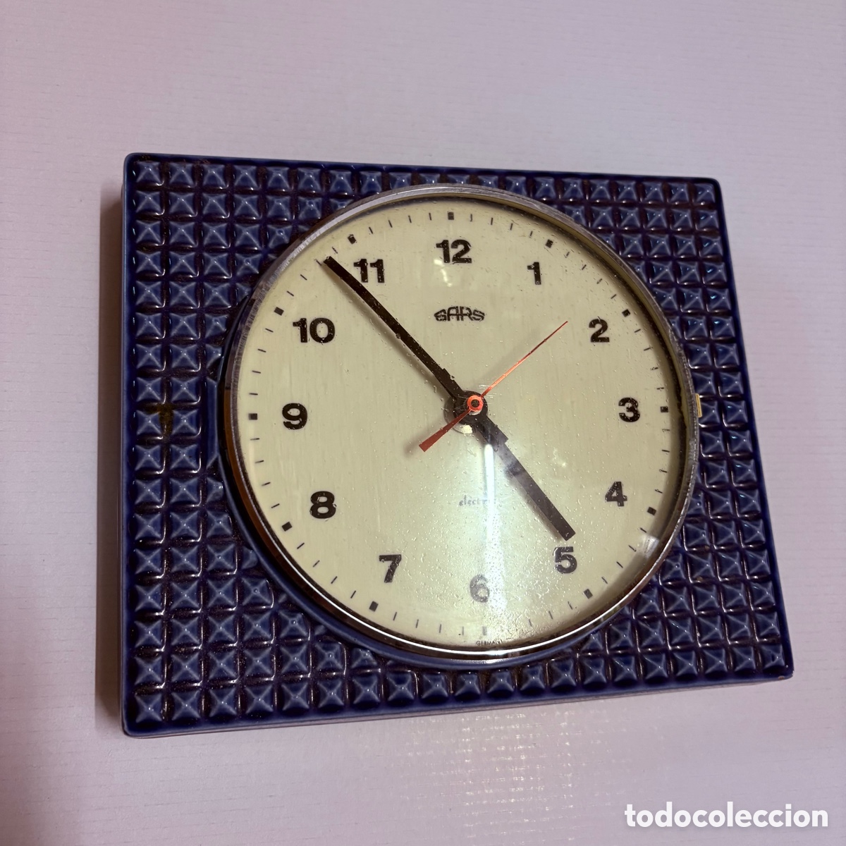 Vintage: Antiguo reloj de cocina, porcelana esmaltada sars electric