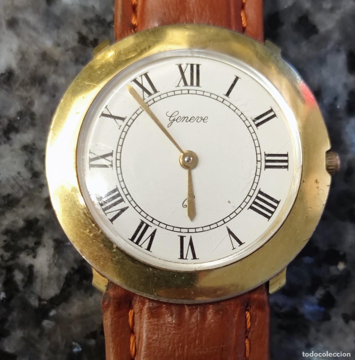 Vintage: Geneve. Reloj cuarzo movimiento Harley vintage