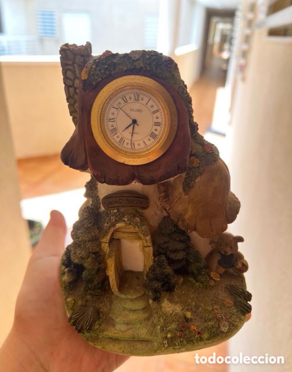 Vintage: Reloj decorativo casita de setas estilo cuento miniatura vintage