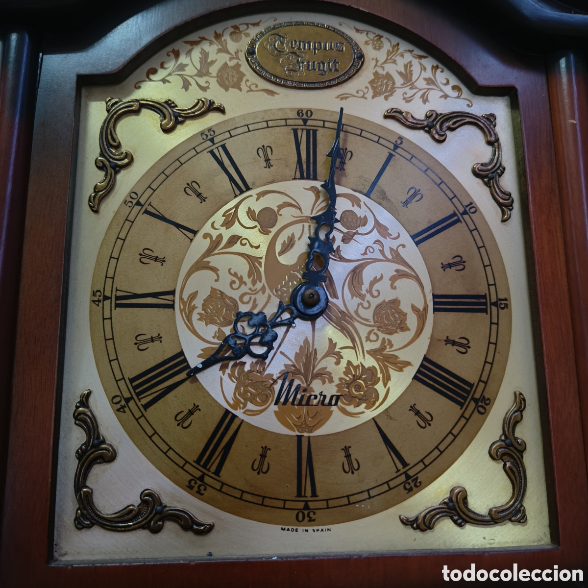 Vintage: Reloj de pared antiguo MICRO Tempus Fugit con p&eacute;ndulo y carrill&oacute;n - Mec&aacute;nico, Made in Spain