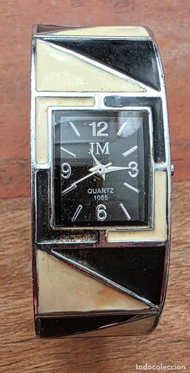 Vintage: Reloj Brazalete Vintage Quartz JM 1065 Dise&ntilde;o Art D&eacute;co Bicolor para Mujer