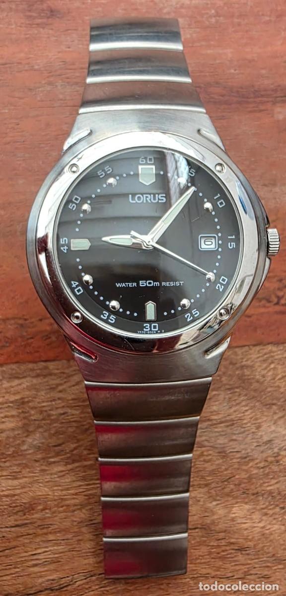Vintage: Reloj Lorus Vintage Quartz Acero Inoxidable 50M Date Caballero Cl&aacute;sico