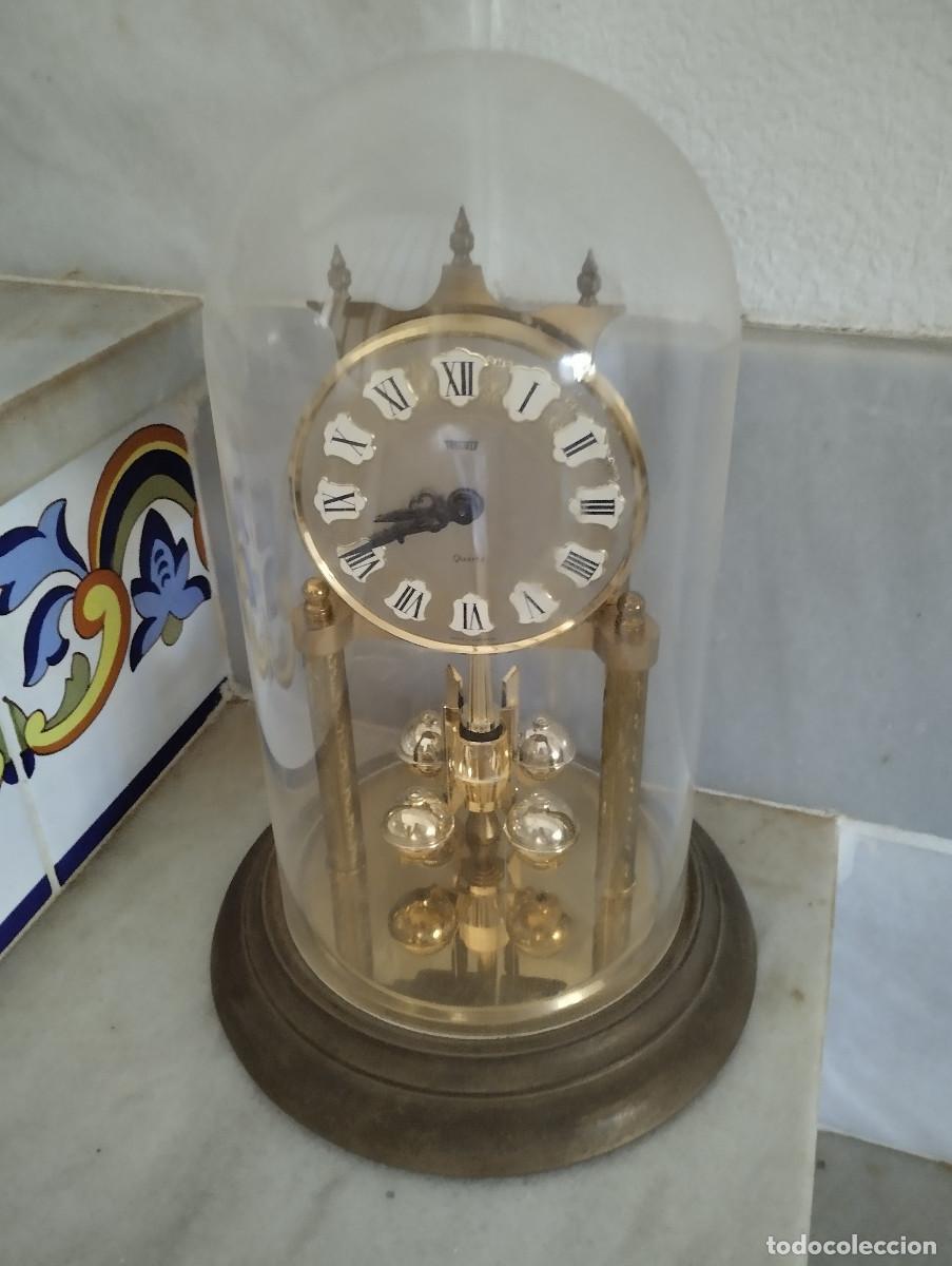 Vintage: reloj vintage haller germany dorado con su cupula