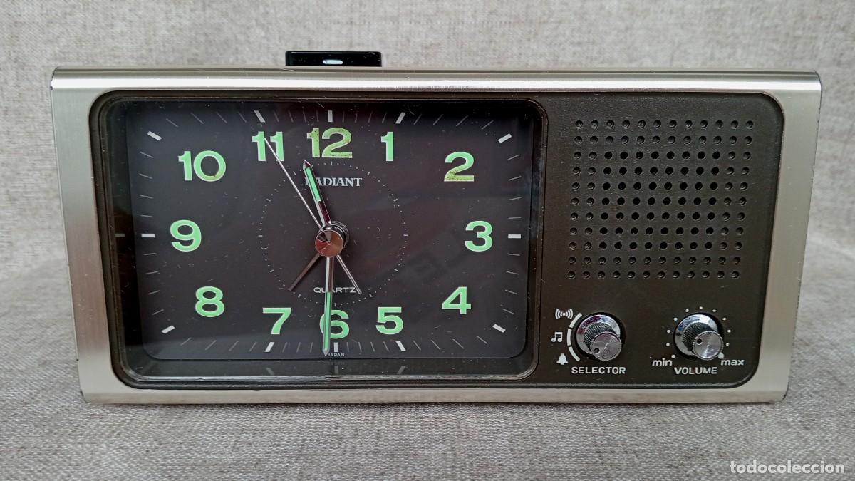 Vintage: RELOJ DESPERTADOR ALUMINIO RADIANT MELODY - GRAN TAMA&Ntilde;O - MADE IN JAPAN - A&Ntilde;OS 70