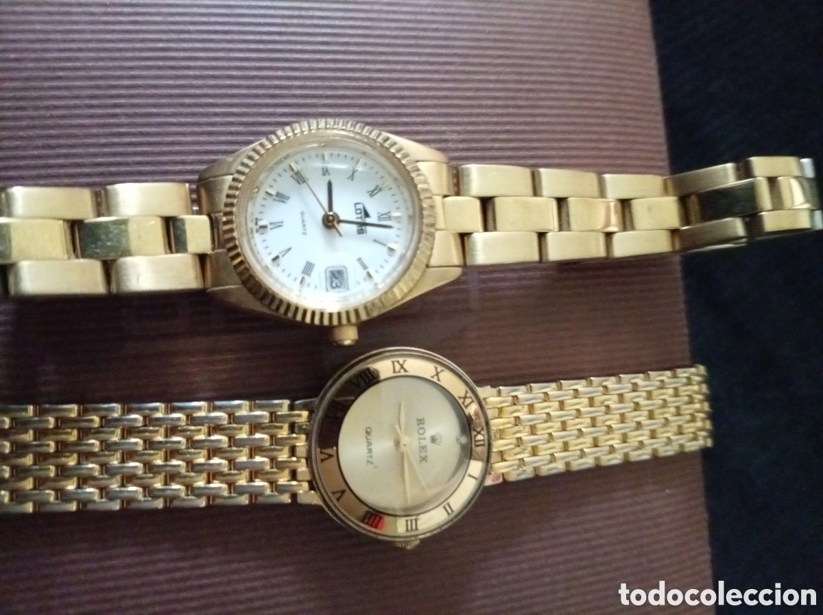 Vintage: Lote 2 Relojes de Se&ntilde;ora Vintage Quartz Dorados &ndash; Lotus y Otro Modelo Cl&aacute;sico