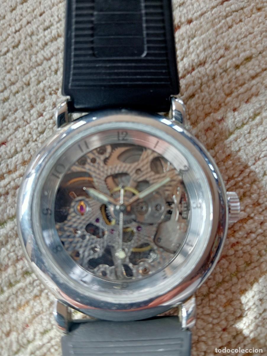 Vintage: Reloj Esqueleto mec&aacute;nico Plata
