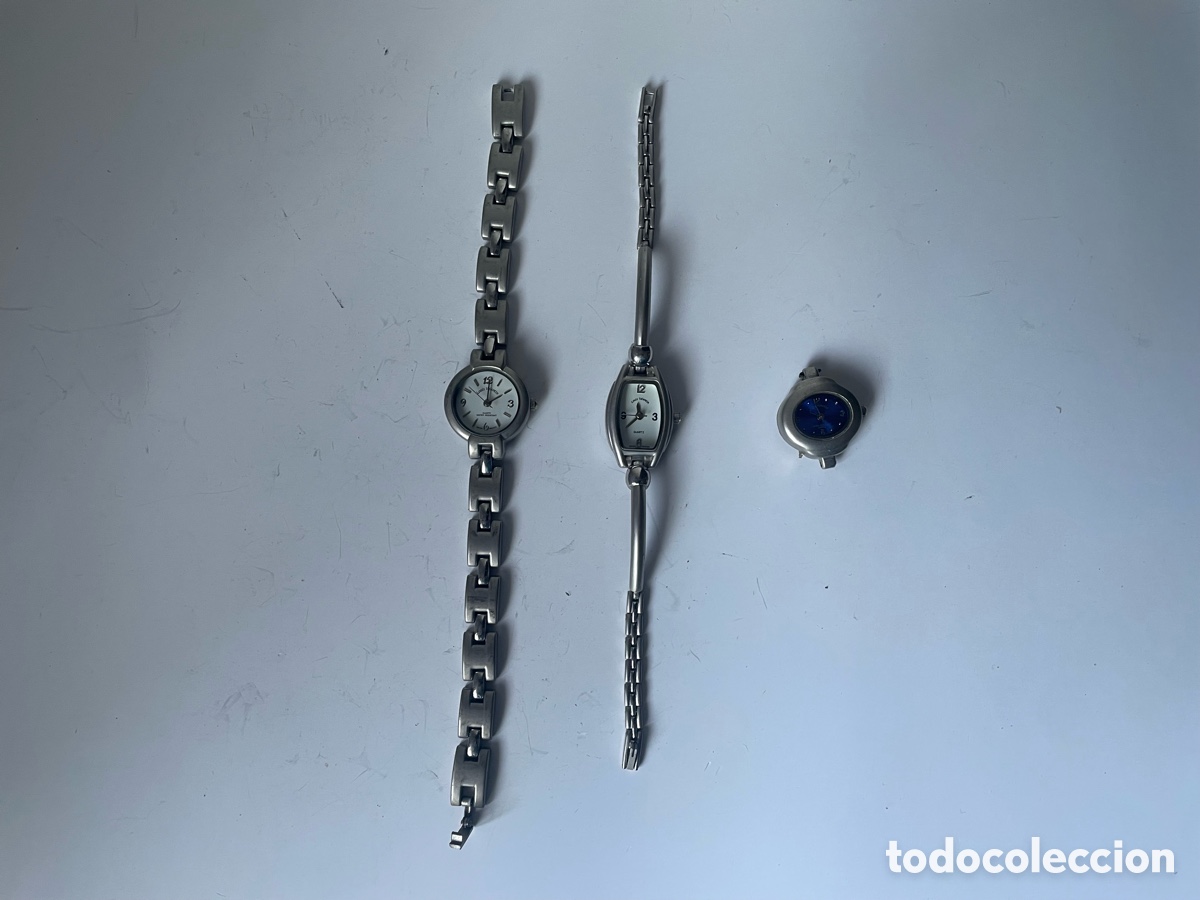 Vintage: Lote 3 Relojes Se&ntilde;ora Louis Valentin Quartz Swiss Design Sin Probar