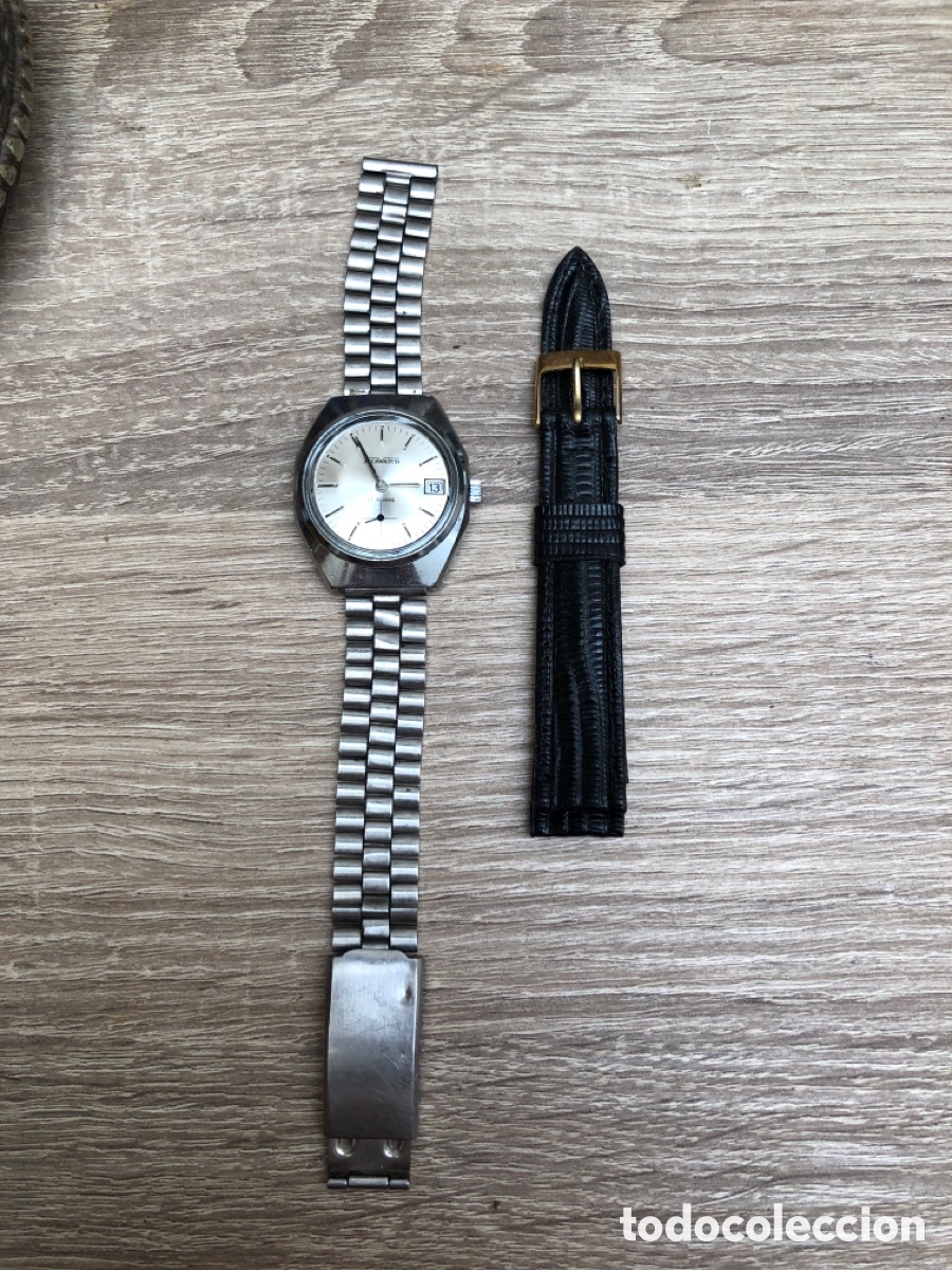 Vintage: Reloj de cuerda con correa de piel de lagarto a estrenar