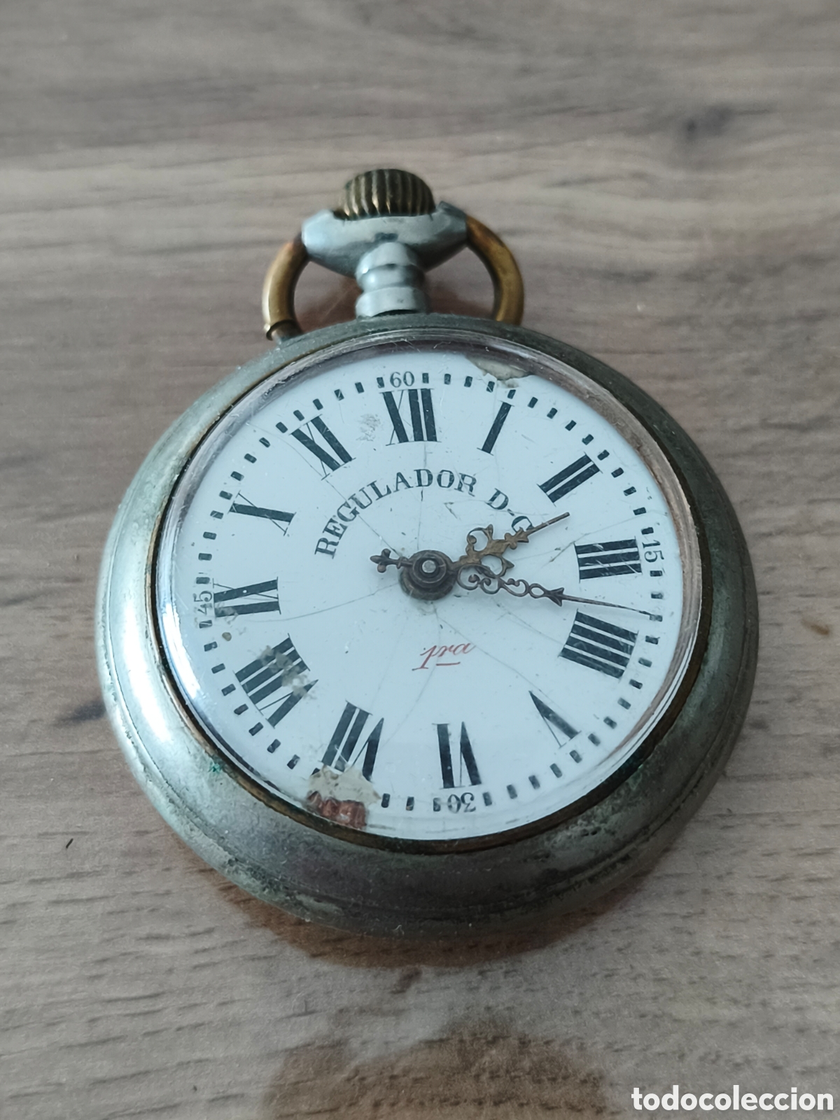 Vintage: Antiguo Reloj de Bolsillo Regulador D-G 1ra &mdash; Sistema Roskopf Patent &mdash; Circa 1900