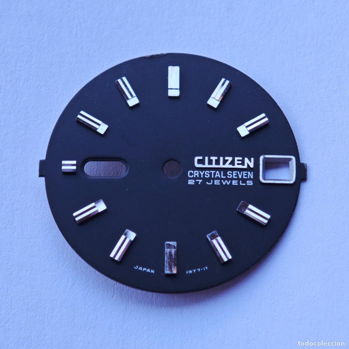 Vintage: CITIZEN Crystal Seven esfera reloj automatic watch dial 1377 montre cadran orologio quadrante japan