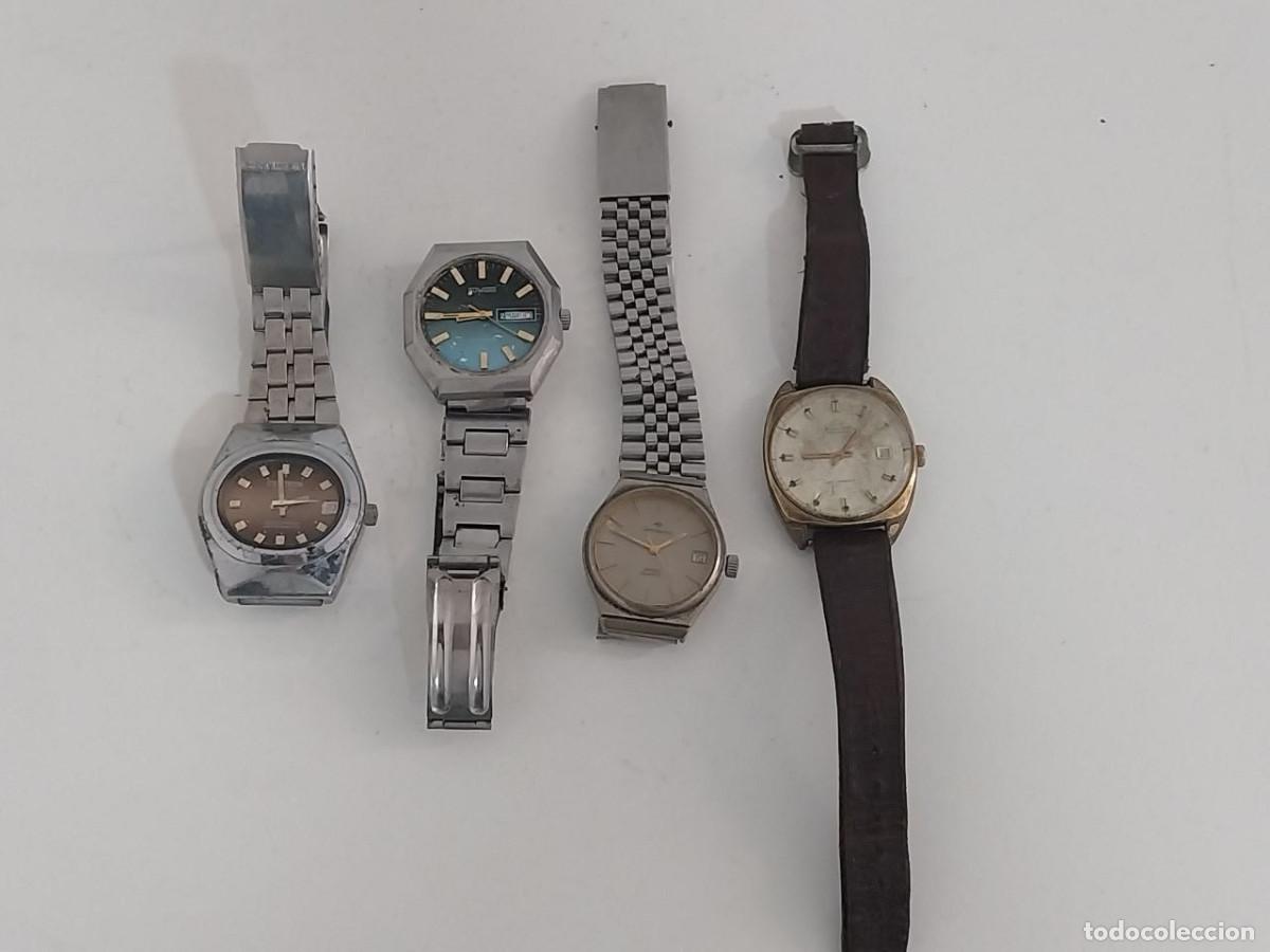 Vintage: Lote 4 Relojes Vintage Para Restaurar / Piezas (Eloga, Duward, Cetikon y Continental)