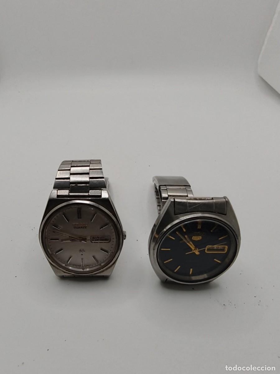 Vintage: pareja de reloges seiko uno automatico y otro pilas, como se ve en fotos.