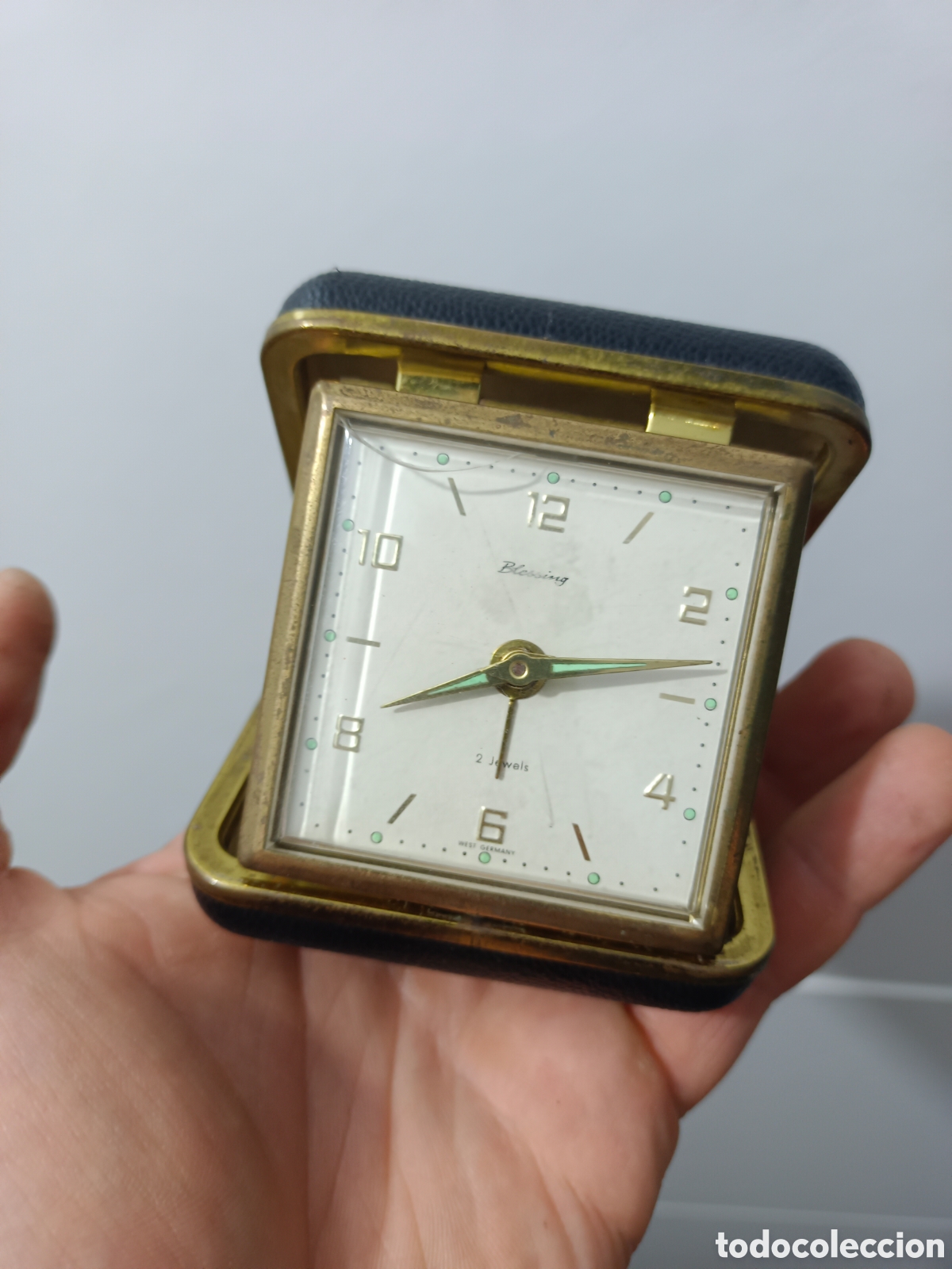 Vintage: Antiguo reloj despertador de viaje blessing 2 jewels west germany