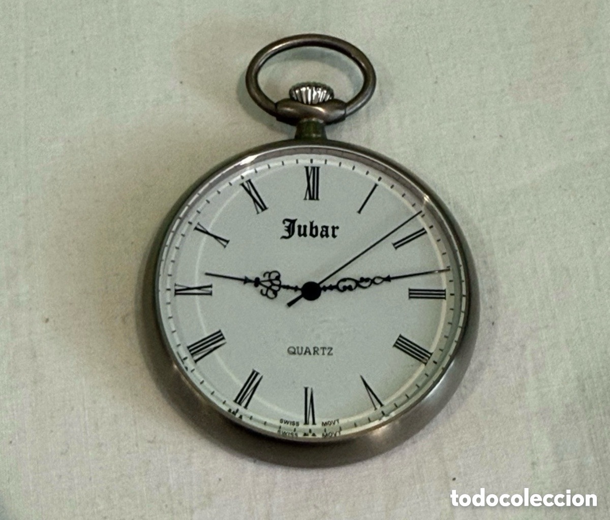 Vintage: Reloj de Bolsillo Jubar Quartz Vintage Cl&aacute;sico 46,7 mm Funciona Perfectamente