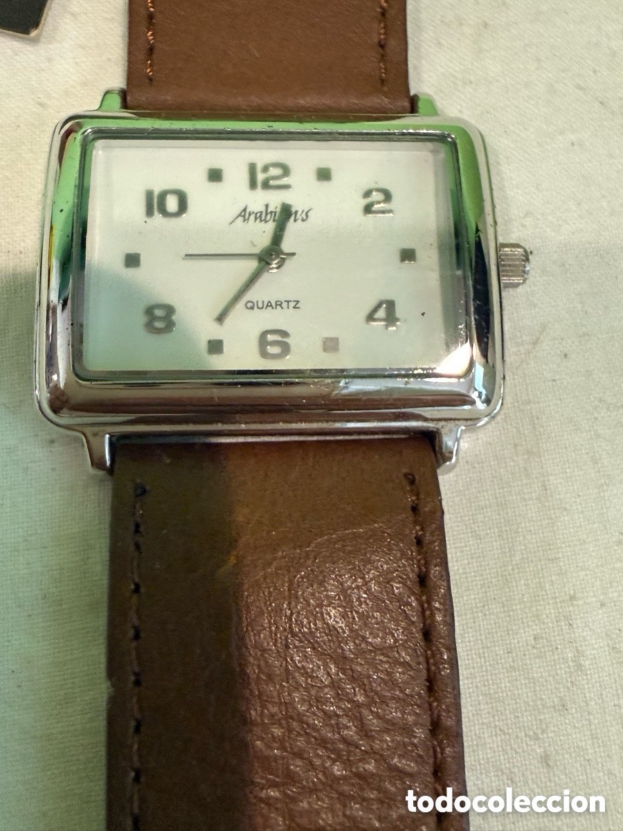 Vintage: Reloj Arabitus Quartz Rectangular Vintage Funcionando Con Etiqueta Original