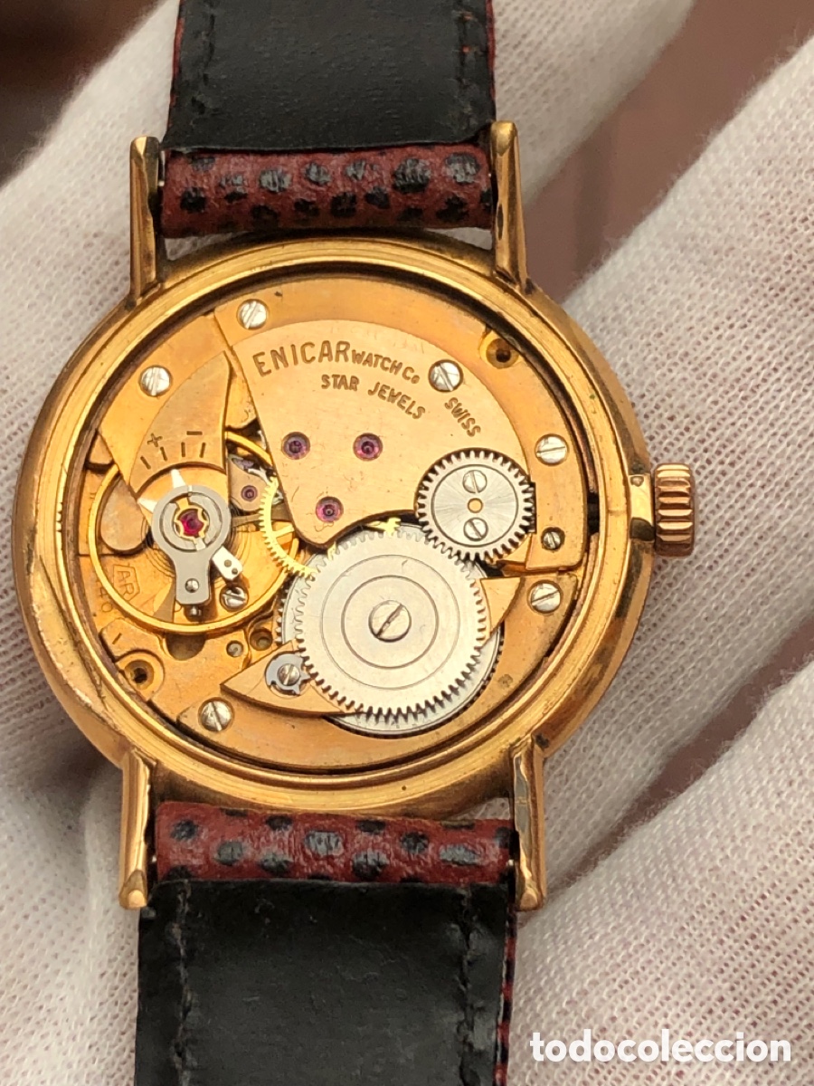 Vintage: Reloj enicar de cuerda - Foto 11