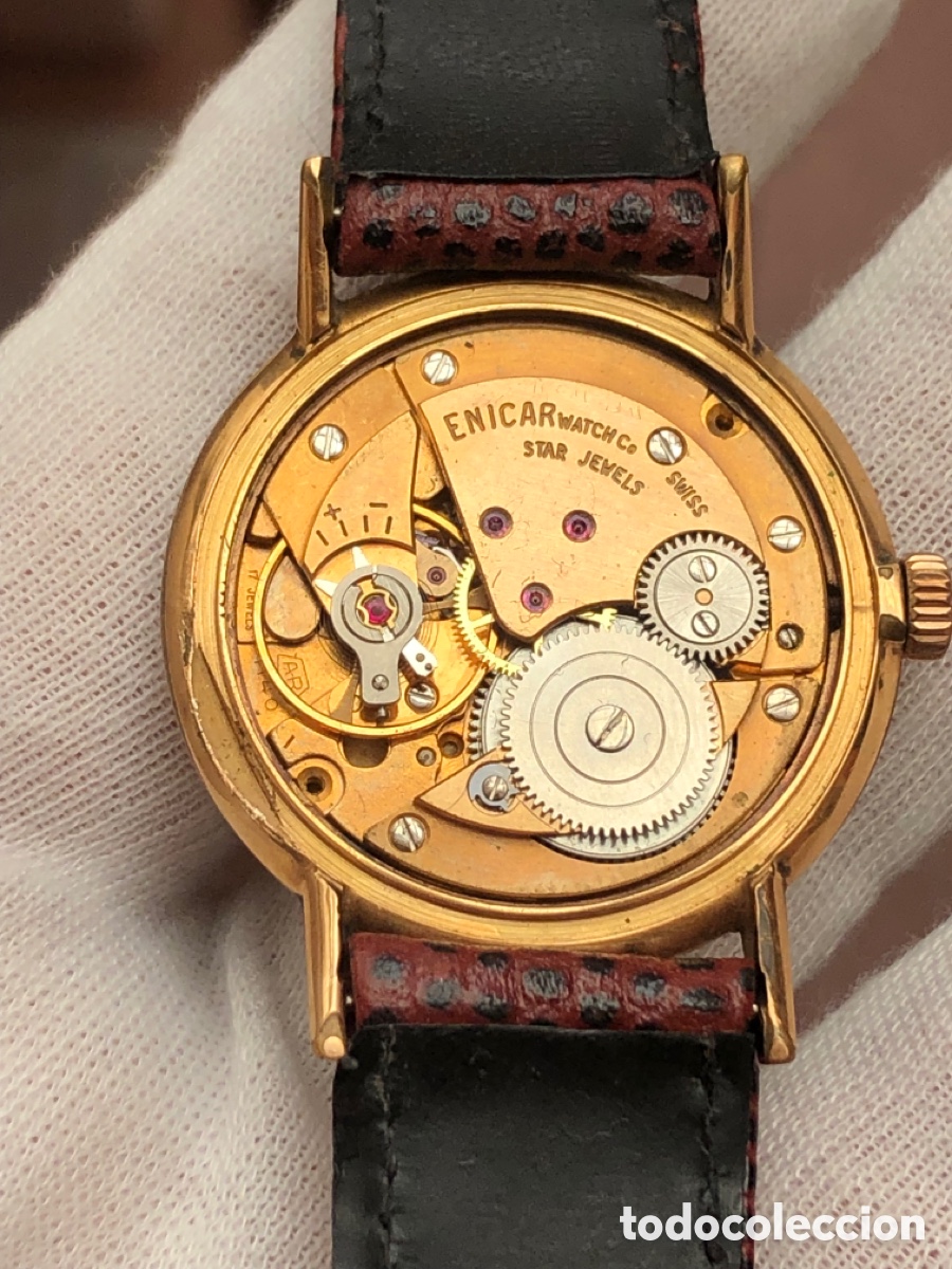 Vintage: Reloj enicar de cuerda - Foto 12
