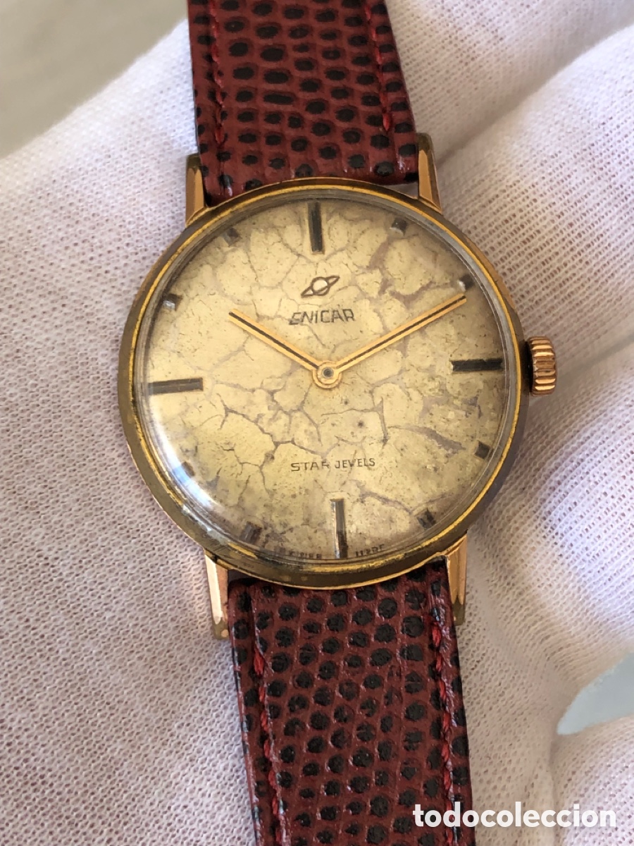 Vintage: Reloj enicar de cuerda - Foto 1