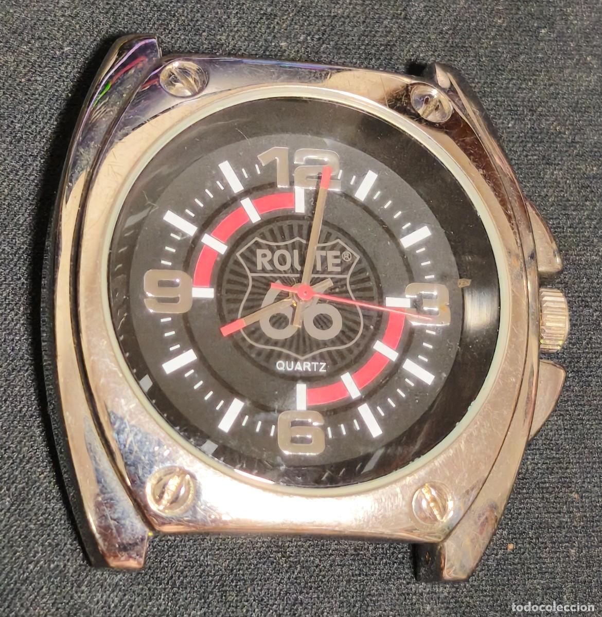 Vintage: RELOJ QUARZO MARCA ROUTE 66 ACERO MIDE 48 mm.