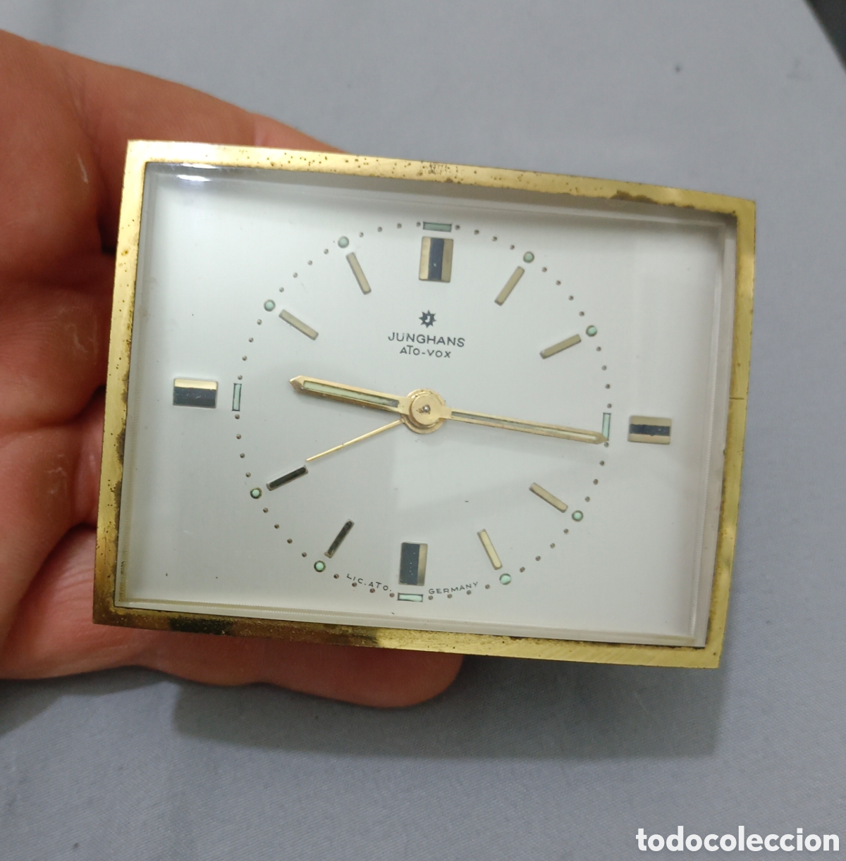 Vintage: Reloj despertador de viaje junghans ato vox electronic