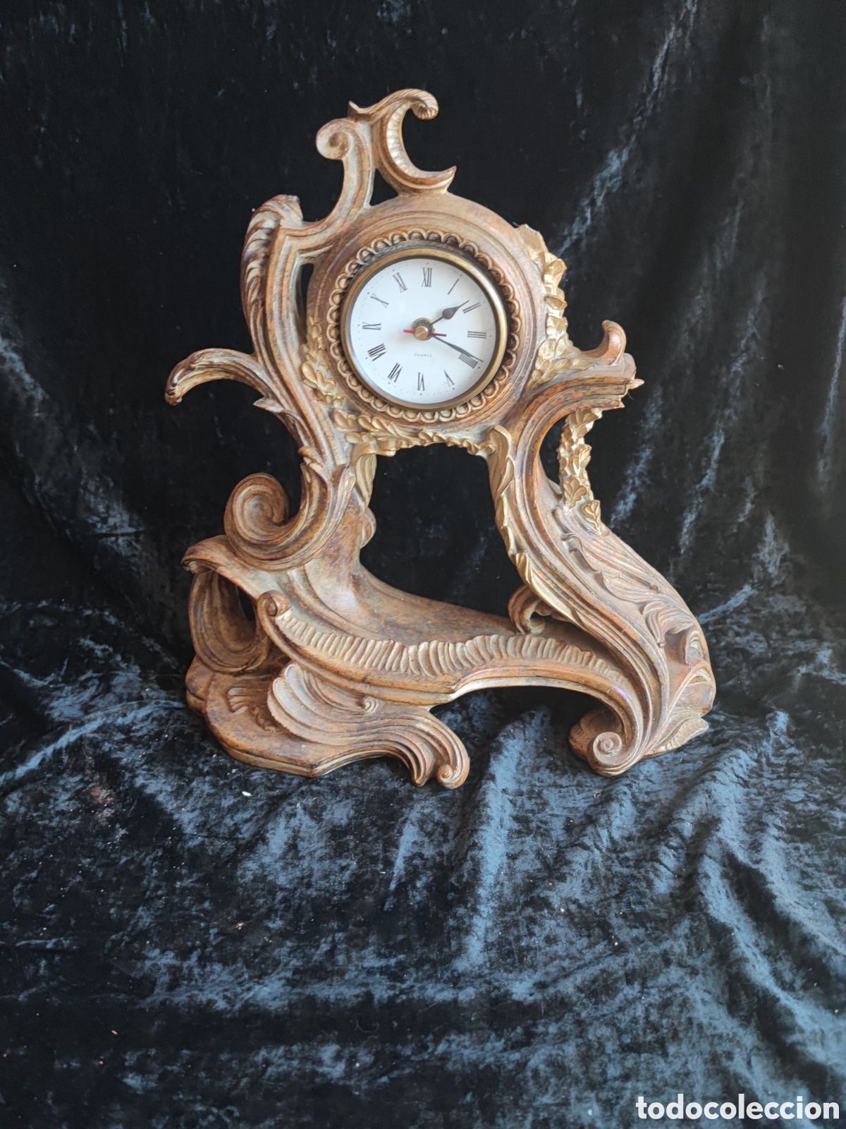 Vintage: Bonito reloj de sobremesa ARTE ROMERA pintado a mano
