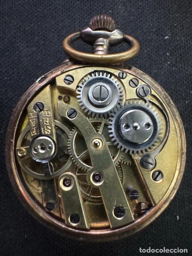 Vintage: Reloj de bolsillo antiguo esmaltado Funciona. - Foto 2