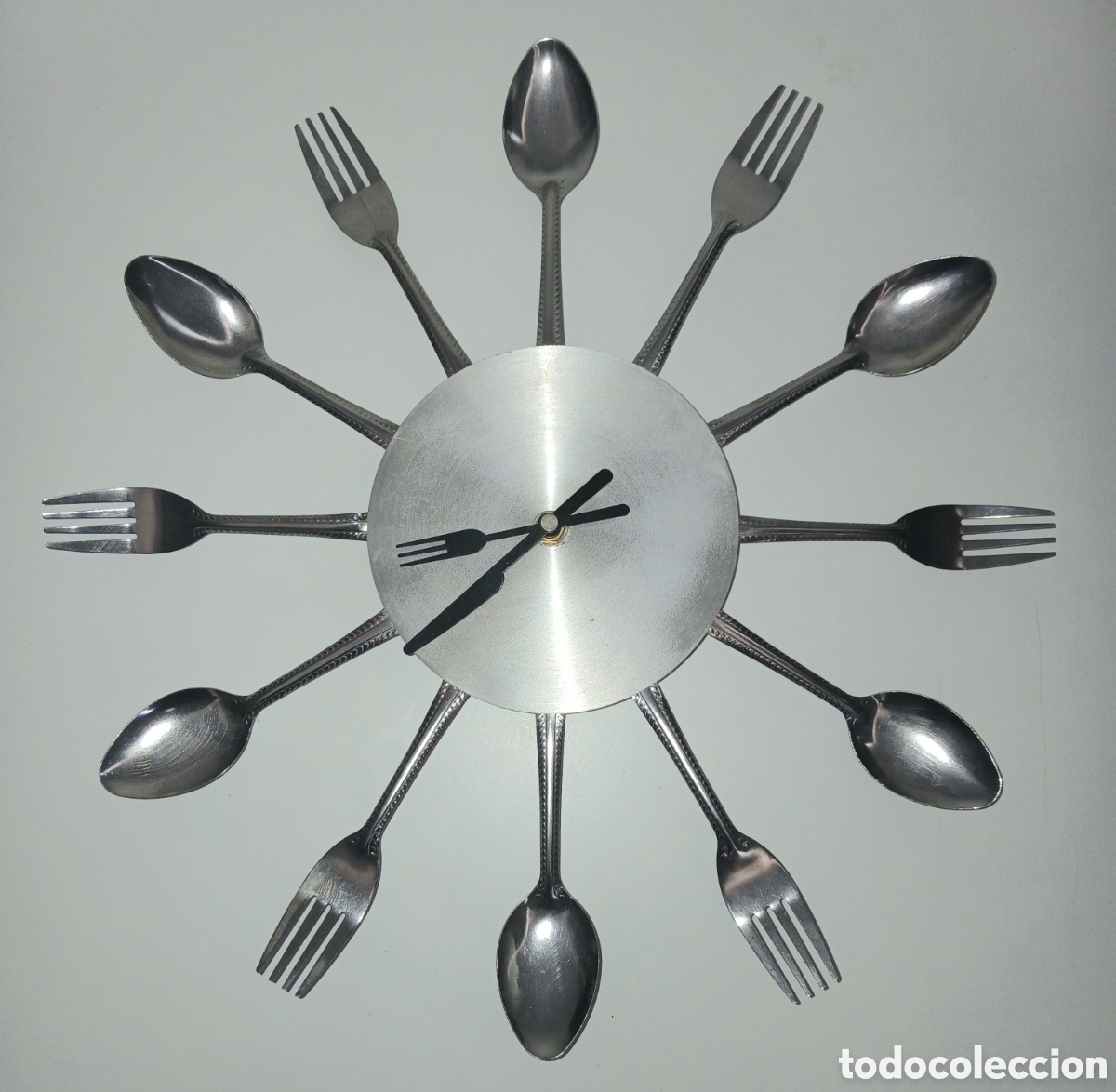 Vintage: RELOJ DE PARED DE COCINA ANAL&Oacute;GICO, CUCHARAS Y TENEDORES