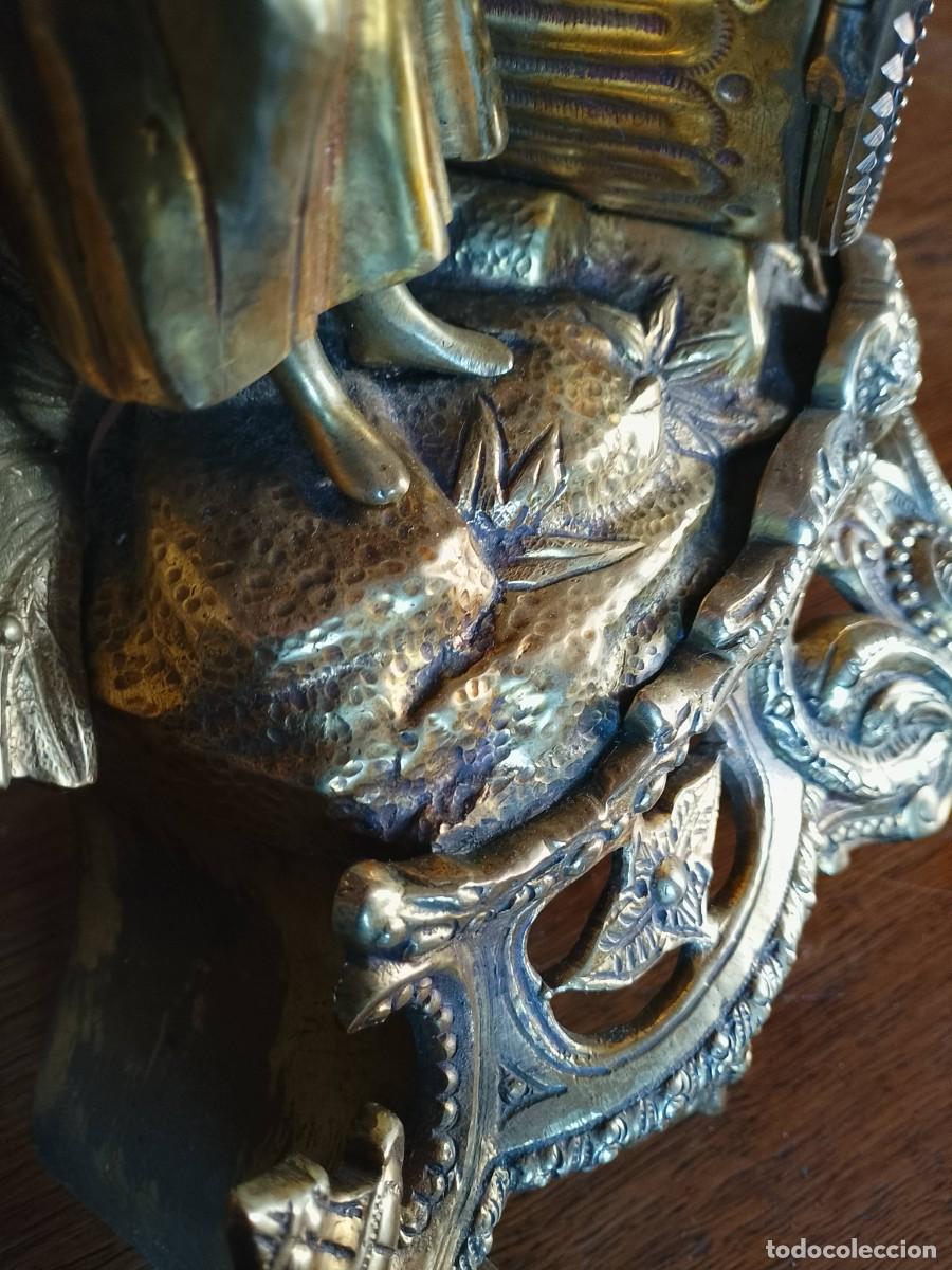 Vintage: Reloj de sobremesa bronce estilo rococ&oacute; - Foto 6