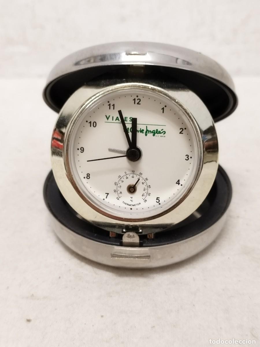 Vintage: Reloj desp&egrave;rtador de viaje, publicidad viajes el corte ingles.