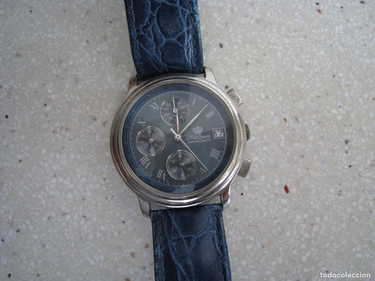 Vintage: Reloj cuarzo cron&oacute;metro y calendario funcionando