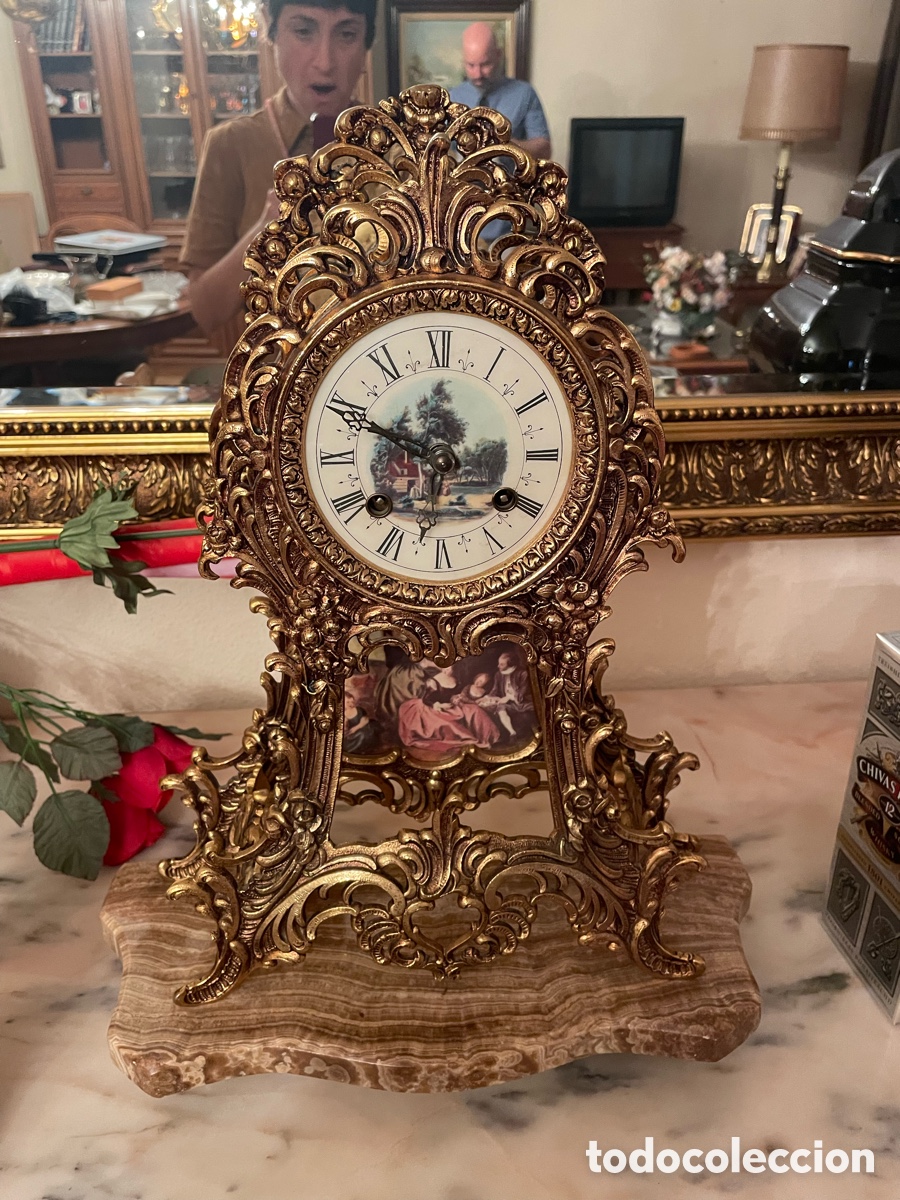 Vintage: Reloj de bronce a&ntilde;os 80