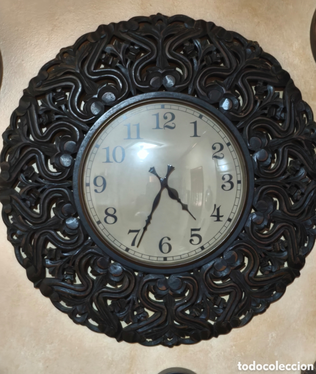 Vintage: Reloj de Pared Grande Artesanal Decorativo