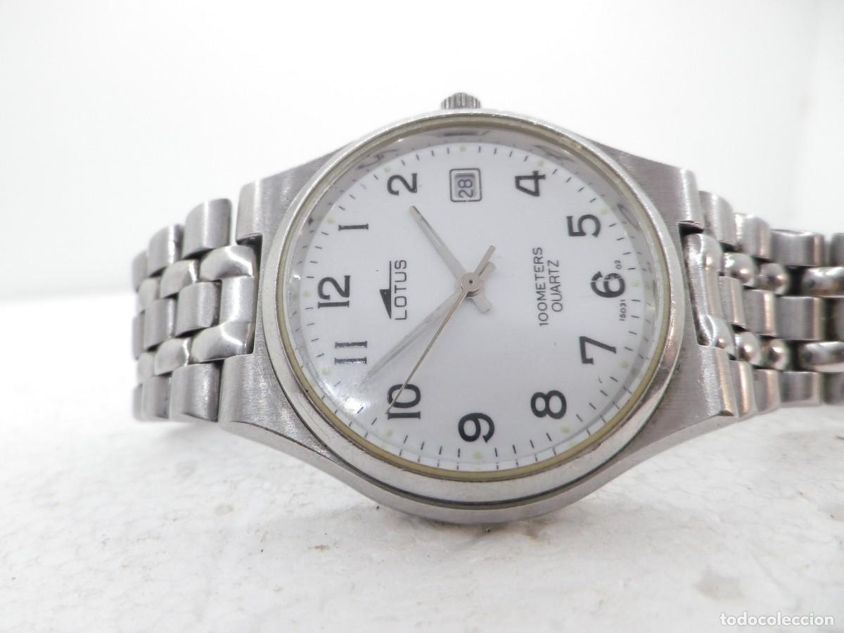 Vintage: RELOJ LOTUS CABALLERO A&Ntilde;OS 90 COMO NUEVO ACERO INOXIDABLE SUMERGIBLE 100M WATCHE