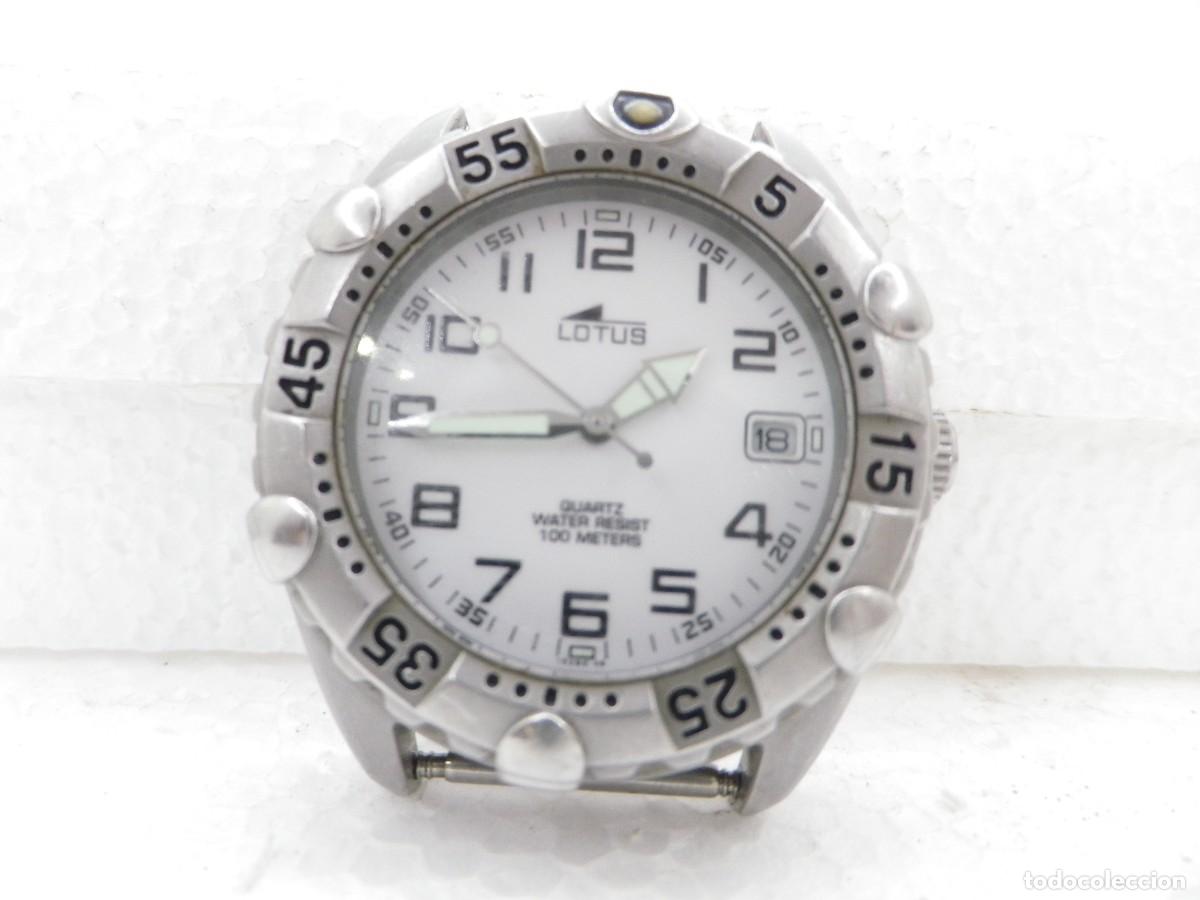 Vintage: RELOJ DEPORTIVO LOTUS CABALLERO ACERO INOX SUMERGIBLE 100M SIN USO!! WATCHE