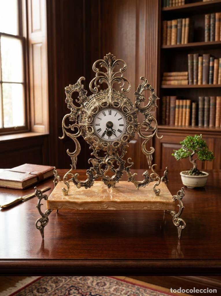 Vintage: RELOJ DE SOBREMESA PLATEADO