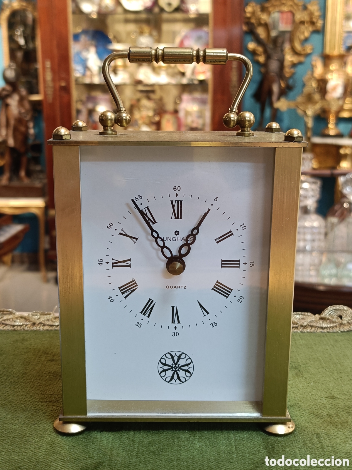 Vintage: RELOJ CARRUAJE JUNGHANS QUARZT MADE IN GERMANY. FUNCIONA