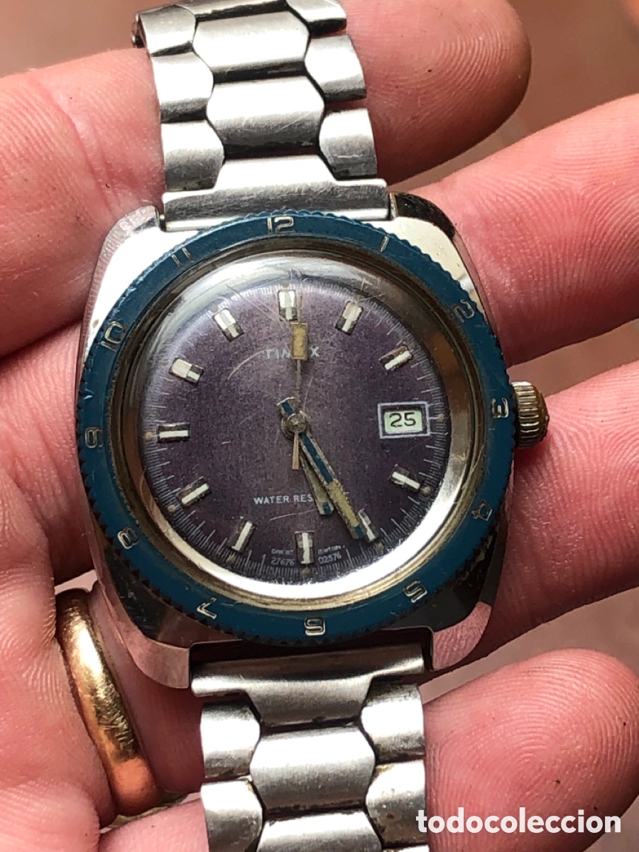 Vintage: Reloj diver timex caja cromada - Foto 3